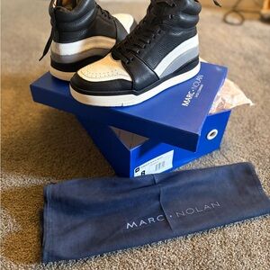 Marc Nolan Black and White Men's Sneakers
